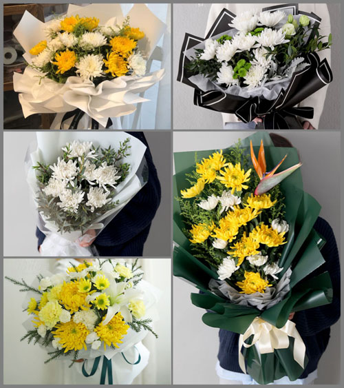 贵州毕节市黔西县中建乡普盖村白事花束代送
